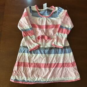 Gymboree Girls 3T Pink purple striped cotton dress